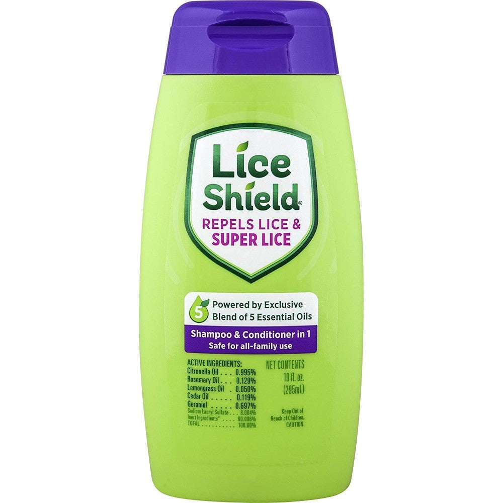 Lice Shield Shampoo and Conditioner 2-in-1 bottle front view lice repellent hair care