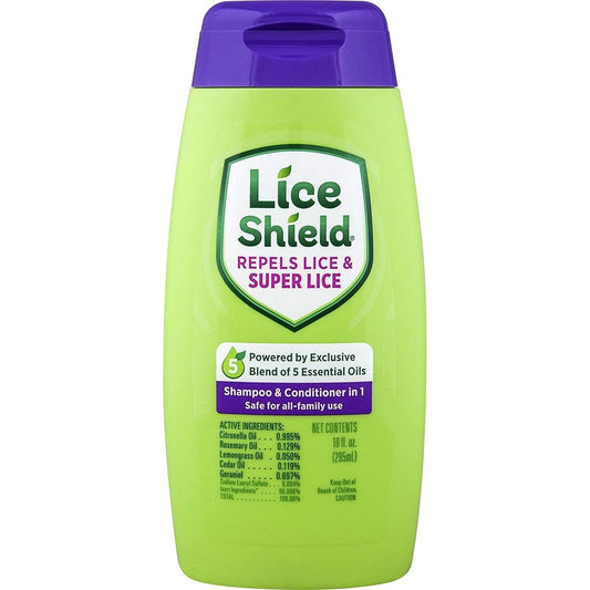 Lice Shield Shampoo and Conditioner 2-in-1 bottle front view lice repellent hair care