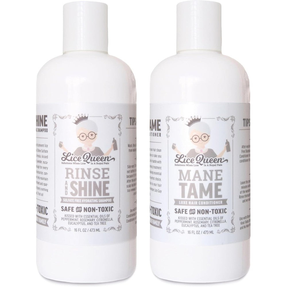 Lice Queen Shampoo and Conditioner set front view for head lice treatment