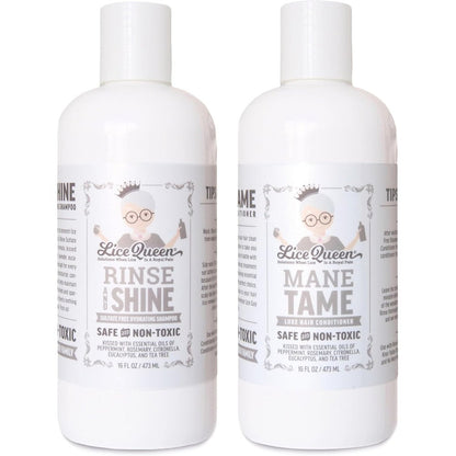 Lice Queen Shampoo and Conditioner set front view for head lice treatment