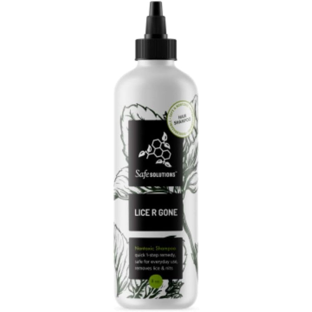Safe Solutions Lice R Gone Nontoxic Shampoo 8 Ounce front view for head lice treatment
