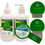 NatulabUSA Lice Combat Treatment Kit front view showing shampoo and tools.