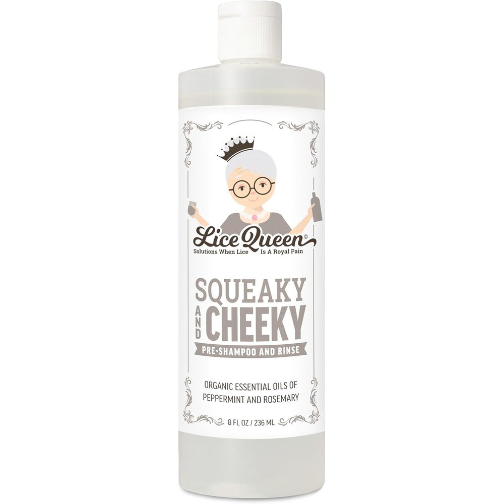 Lice Queen Squeaky and Cheeky After Treatment and Pre-Shampoo front view bottle