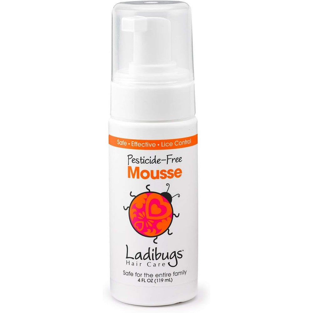 Ladibugs Elimination Mousse front view natural lice treatment