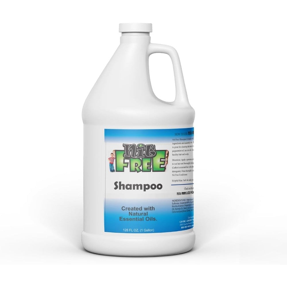 Nit Free Natural Head Lice Shampoo One Gallon bottle front view natural lice treatment
