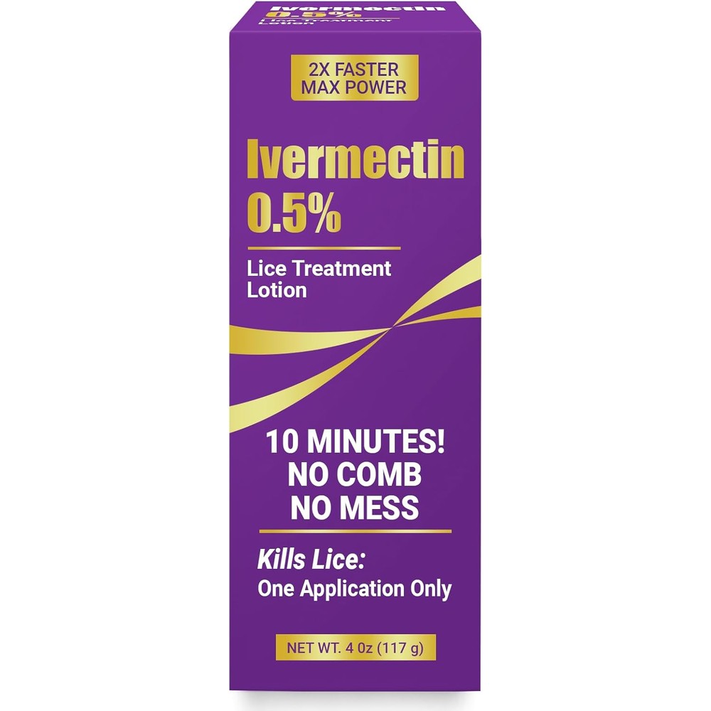 Elfsoul Ivermectin 0.5 Percent Lotion Lice Treatment front view