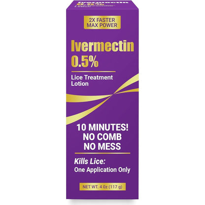 Elfsoul Ivermectin 0.5 Percent Lotion Lice Treatment front view