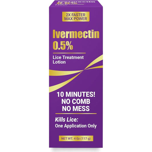 Elfsoul Ivermectin 0.5 Percent Lotion Lice Treatment front view