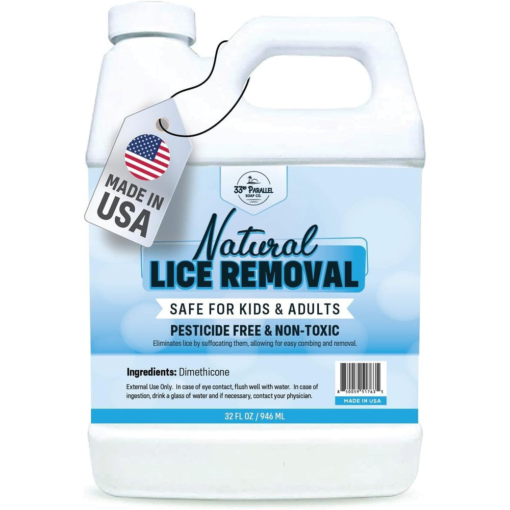 33rd Parallel Soap Co. Natural Lice Treatment 32 fluid ounce bottle front view