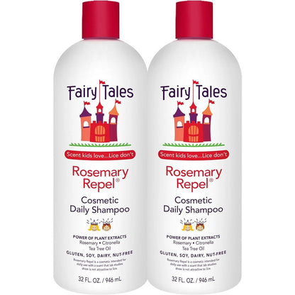Fairy Tales Rosemary Repel Daily Kids Shampoo pack of two front view lice prevention