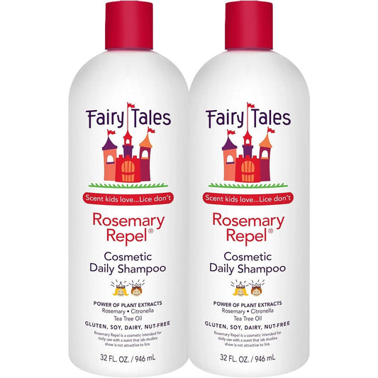 Fairy Tales Rosemary Repel Daily Kids Shampoo pack of two front view lice prevention