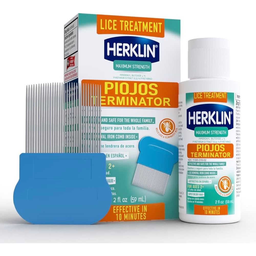 Herklin Lice Treatment Shampoo bottle front view