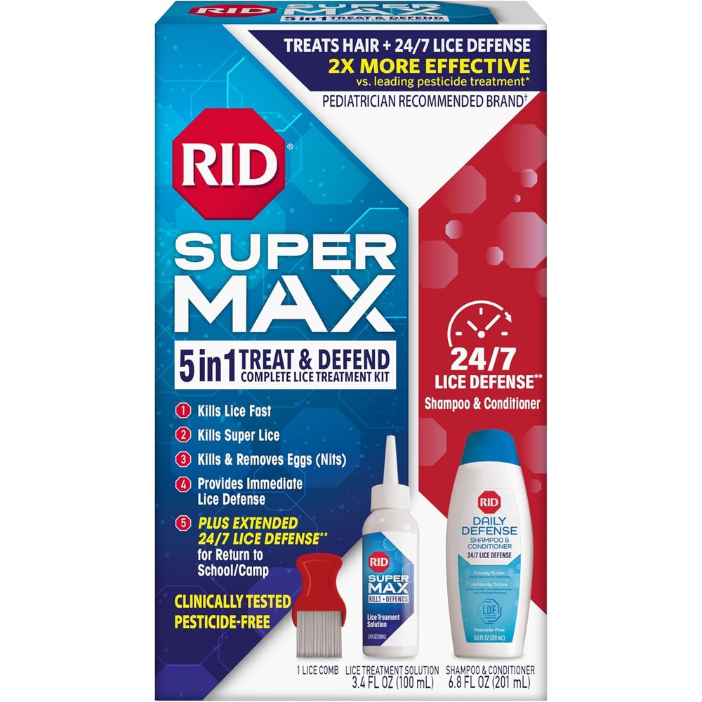 Rid Super Max 5-in-1 Complete Lice Treatment Kit front view