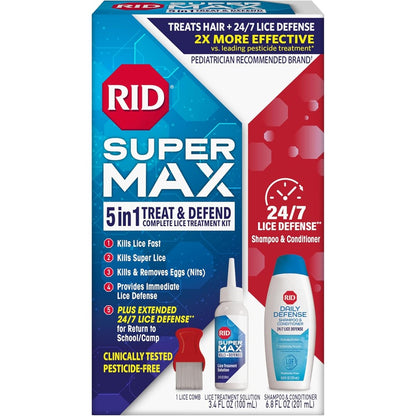 Rid Super Max 5-in-1 Complete Lice Treatment Kit front view