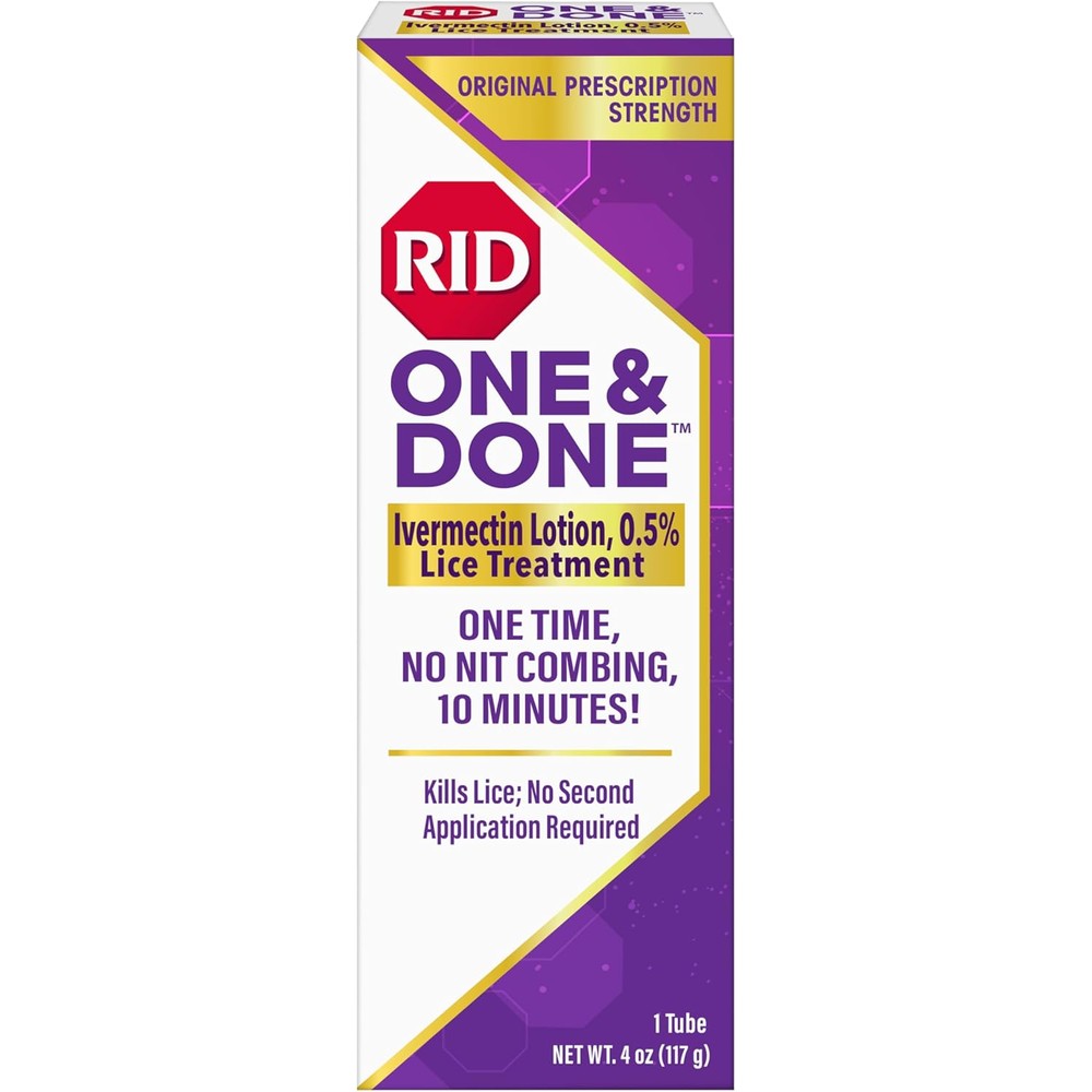 Rid One and Done Ivermectin Lice Treatment bottle front view