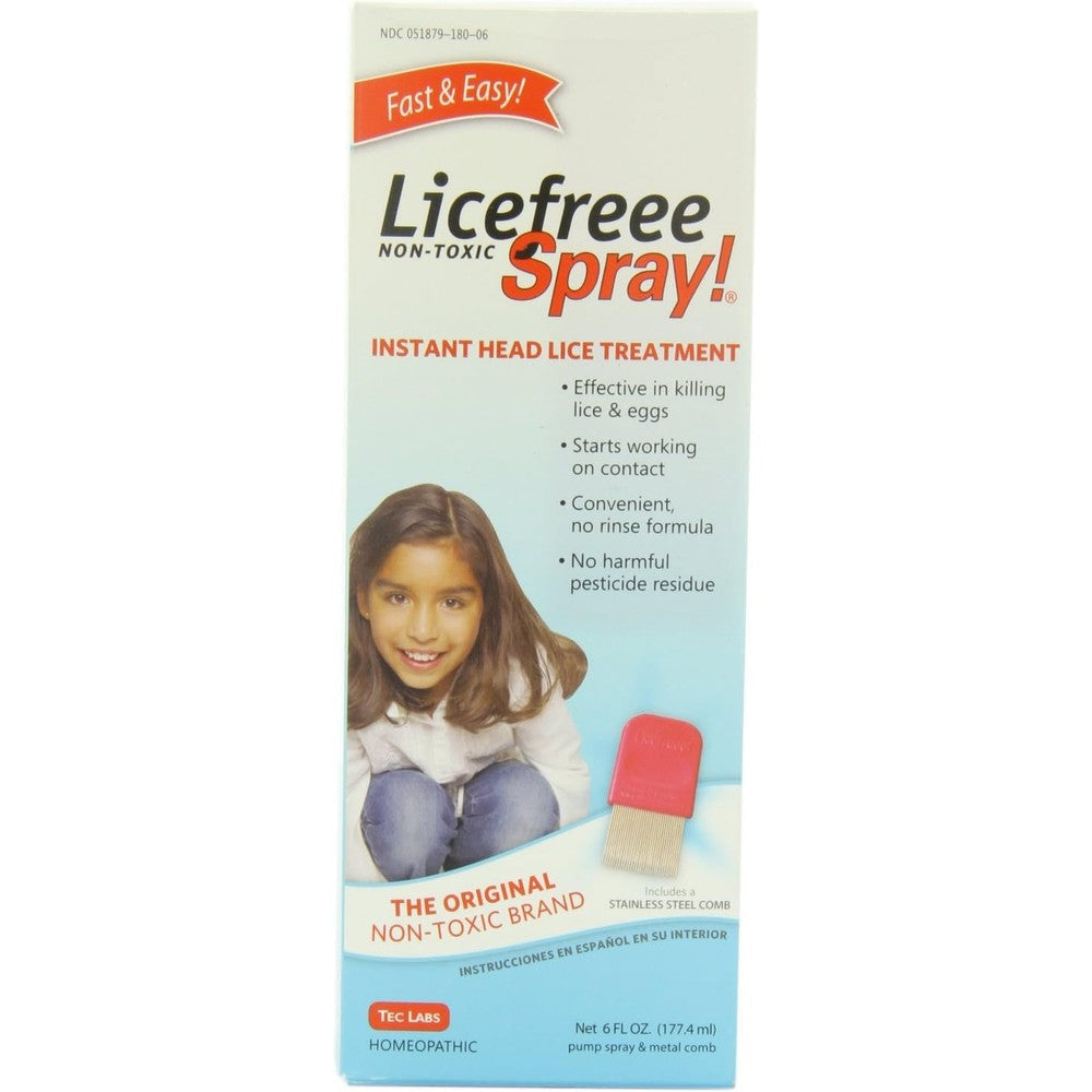Licefreee Spray Instant Head Lice Treatment 3 Pack front view authentic USA import