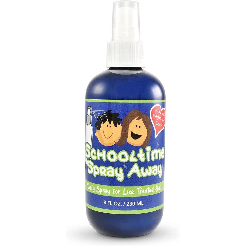 Schooltime After Treatment Lice Spray 8 fluid ounce bottle front view for kids maintenance