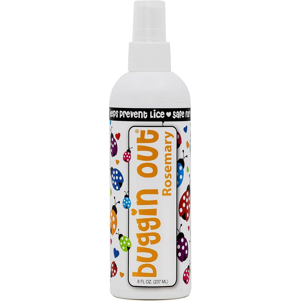 Buggin Out Radical Rosemary Hair Mist front view lice prevention spray