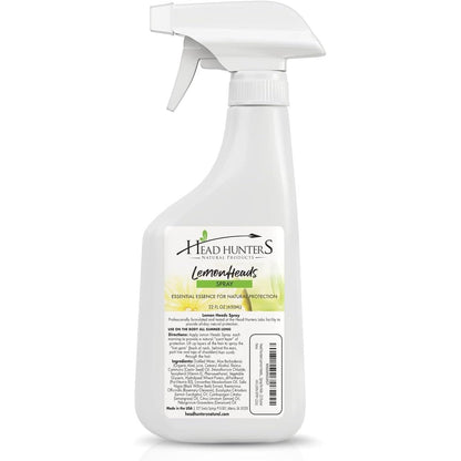 Head Hunters Natural Lice Products Lemon Heads Spray front view lice prevention