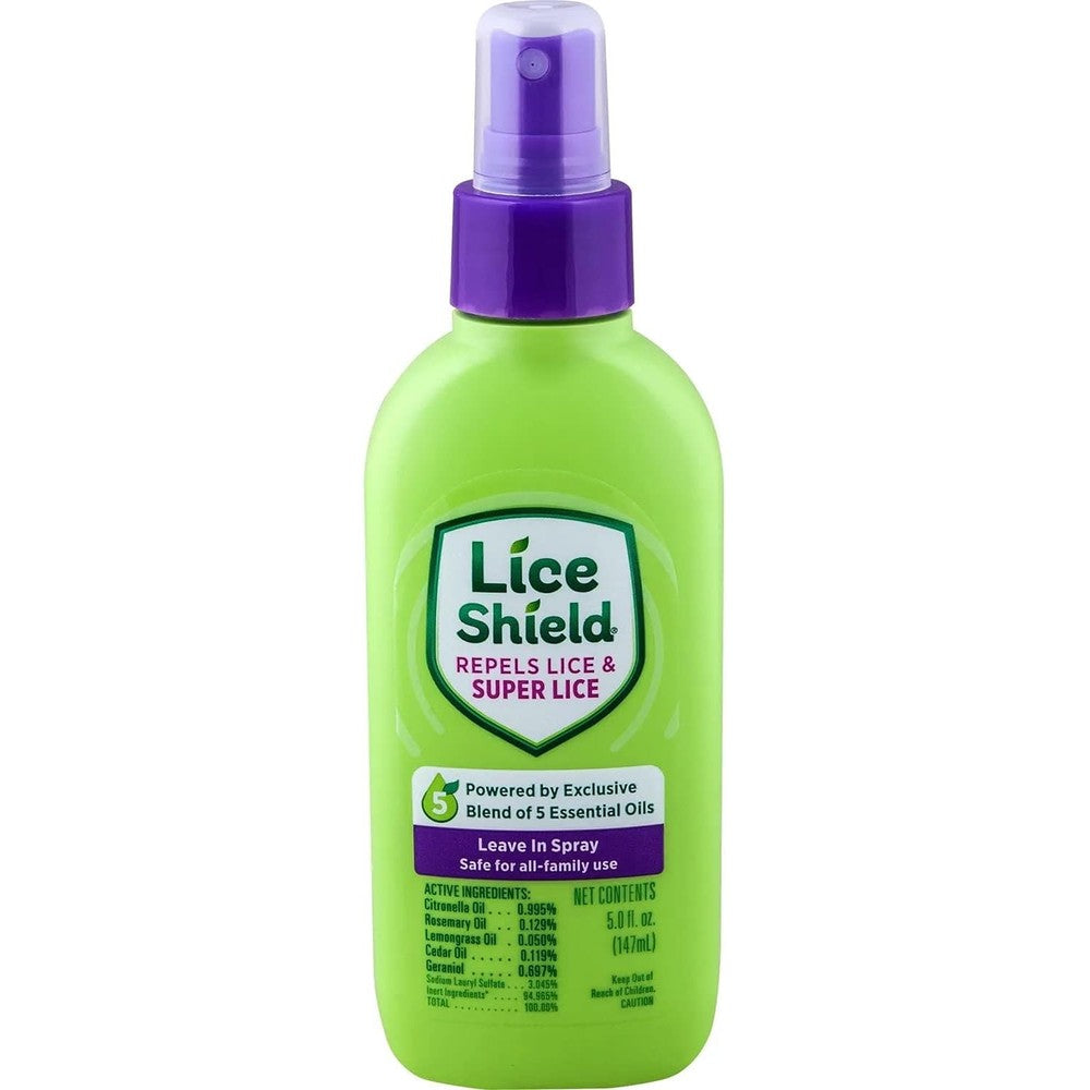 Lice Shield Leave In Spray 5 Ounce front view for lice prevention.
