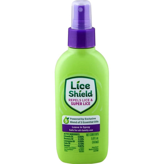 Lice Shield Leave In Spray 5 Ounce front view for lice prevention.