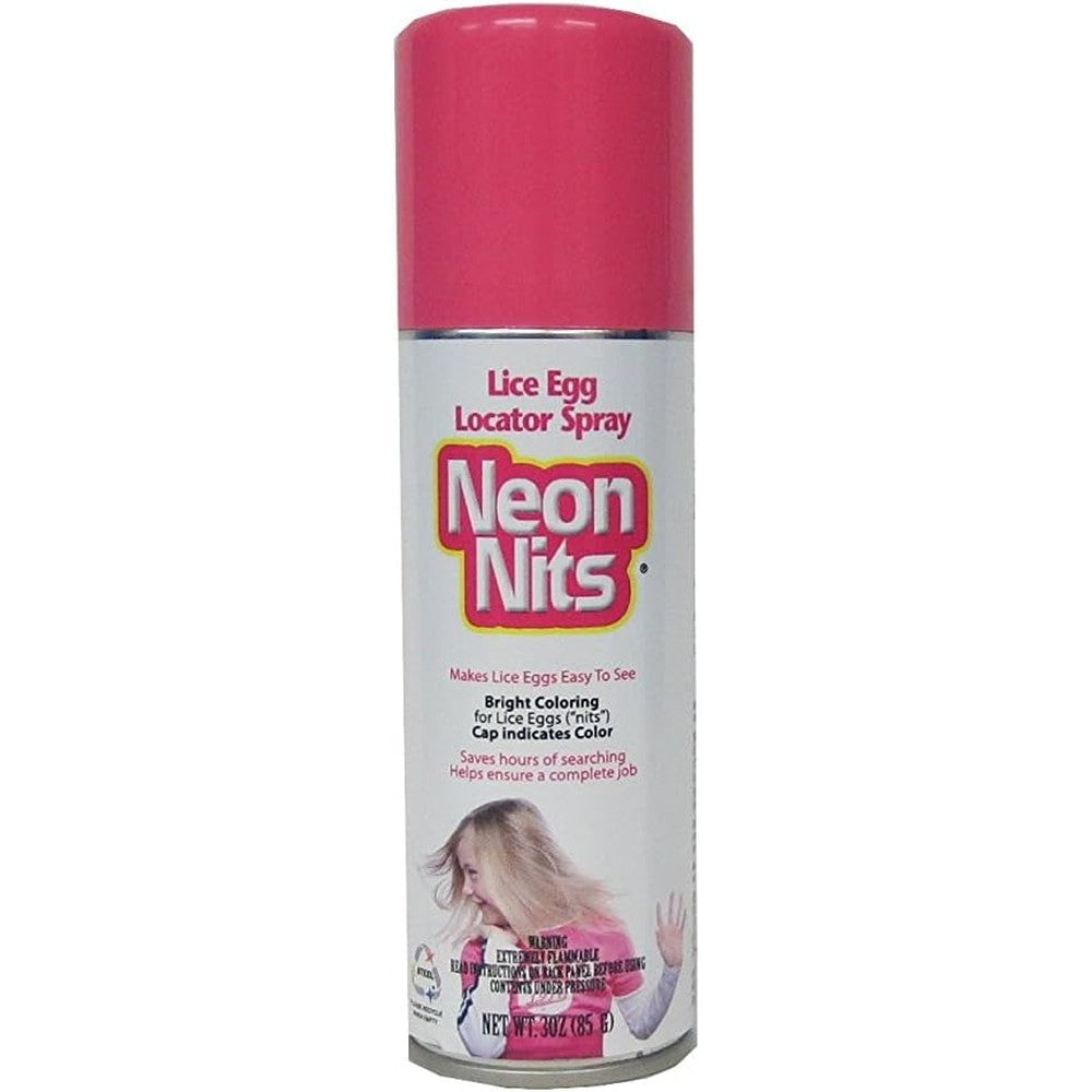Neon Nits Lice Egg Locator Hair Treatment Spray front view for nit detection