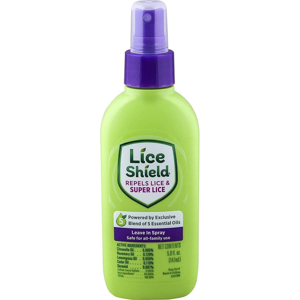 Lice Shield Leave In Spray 5 Ounce Pack of 3 front view lice repellent