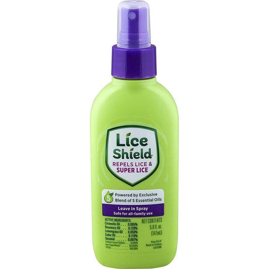 Lice Shield Leave In Spray 5 Ounce Pack of 3 front view lice repellent