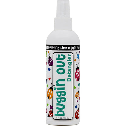 Buggin Out Detangler Spray 8 Ounce front view for lice prevention