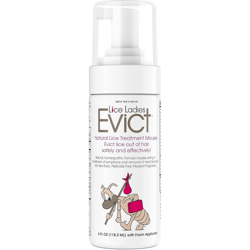 Lice Ladies EVICT foaming mousse front view natural lice treatment