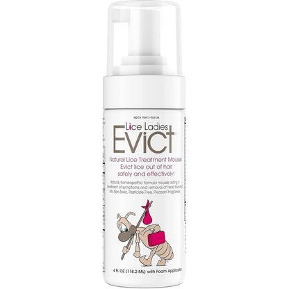 Lice Ladies EVICT foaming mousse front view natural lice treatment