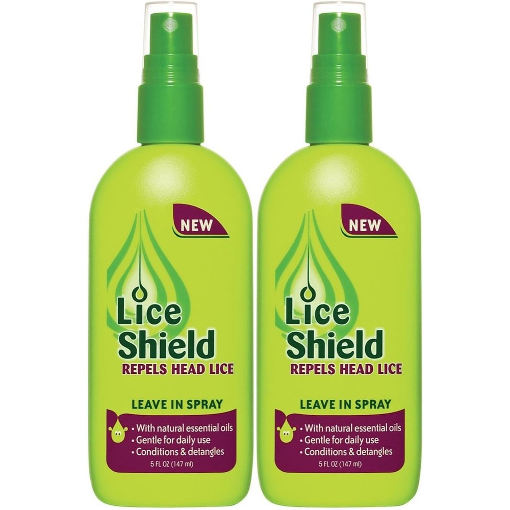 Lice Shield Leave In Spray 5 Ounce 2 Pack front view natural lice repellent