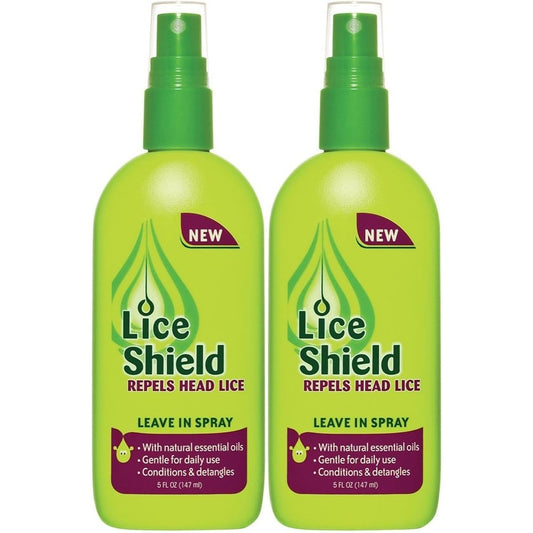 Lice Shield Leave In Spray 5 Ounce 2 Pack front view natural lice repellent
