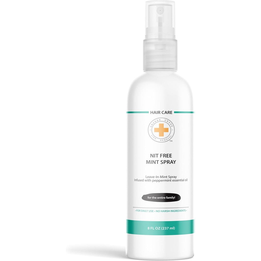 Orange Cross Lice Removal Mint Prevention Spray front view authentic bottle