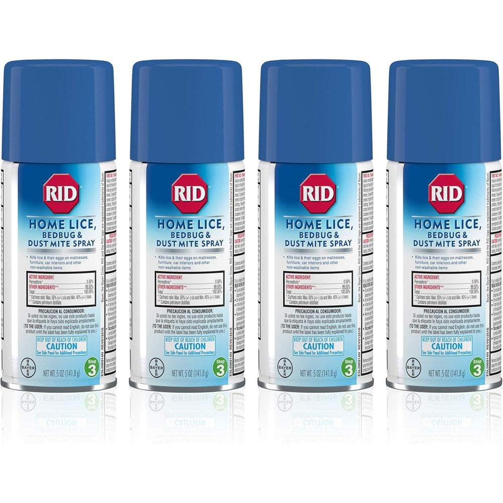 Rid Home Lice Bedbug and Dust Mite Spray front view for pest control