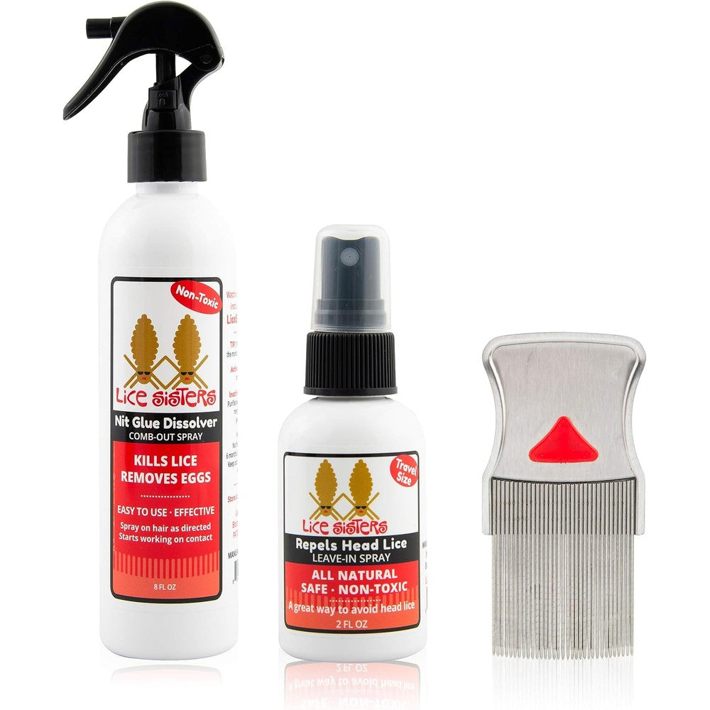 Lice Sisters Treatment and Prevention Kit front view professional lice removal system.