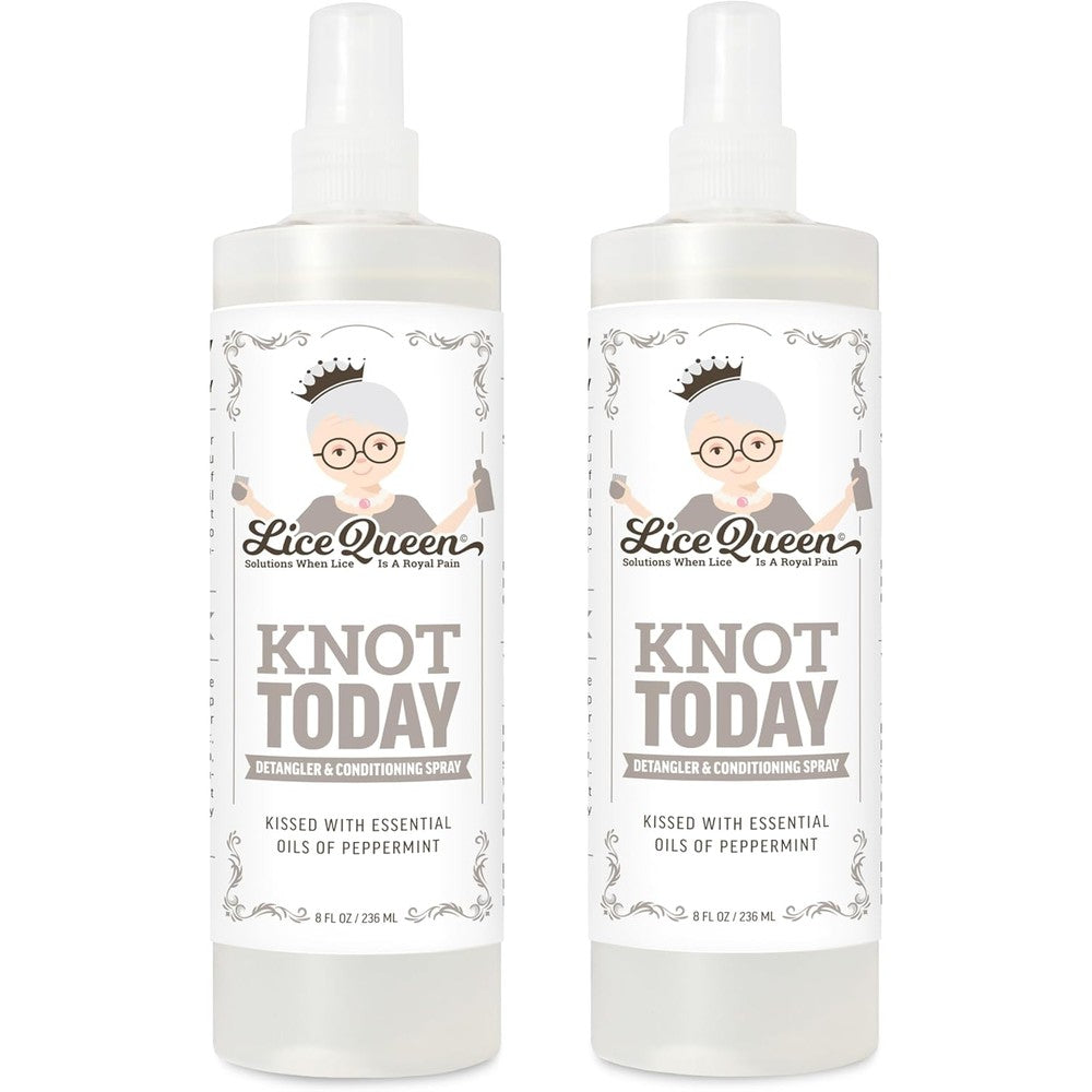 Lice Queen Knot Today Detangler and Conditioning Spray front view natural hair care