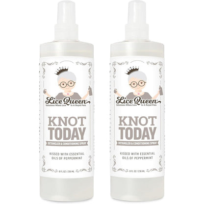Lice Queen Knot Today Detangler and Conditioning Spray front view natural hair care