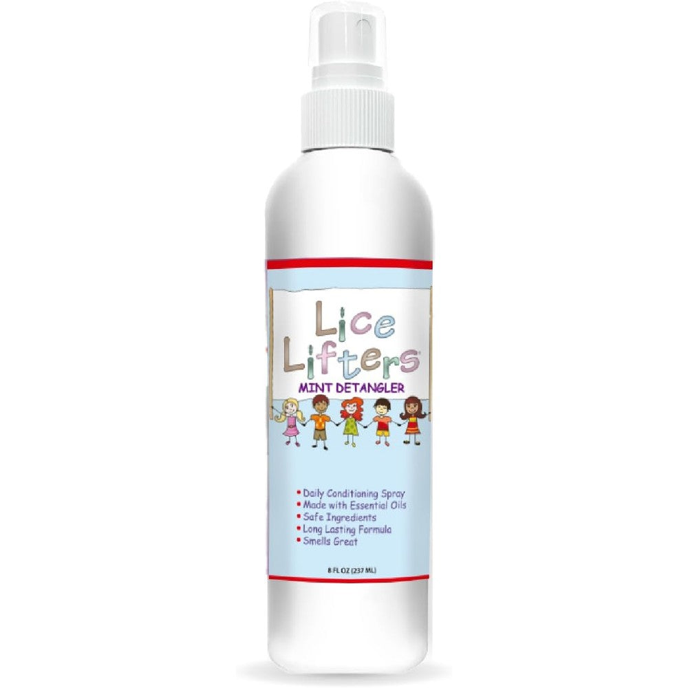 Lice Lifters Repel Mint Spray front view bottle of natural lice repellent
