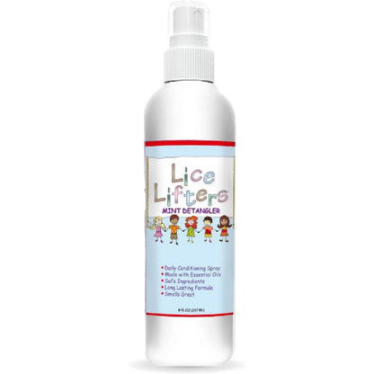 Lice Lifters Repel Mint Spray front view bottle of natural lice repellent