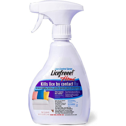 Licefreee Home Lice Control Spray 16 ounce front view for home pest removal.