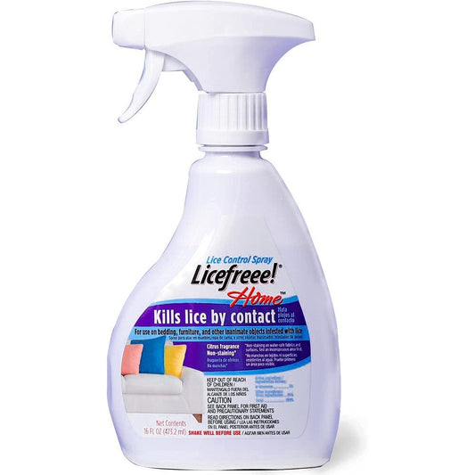 Licefreee Home Lice Control Spray 16 ounce front view for home pest removal.