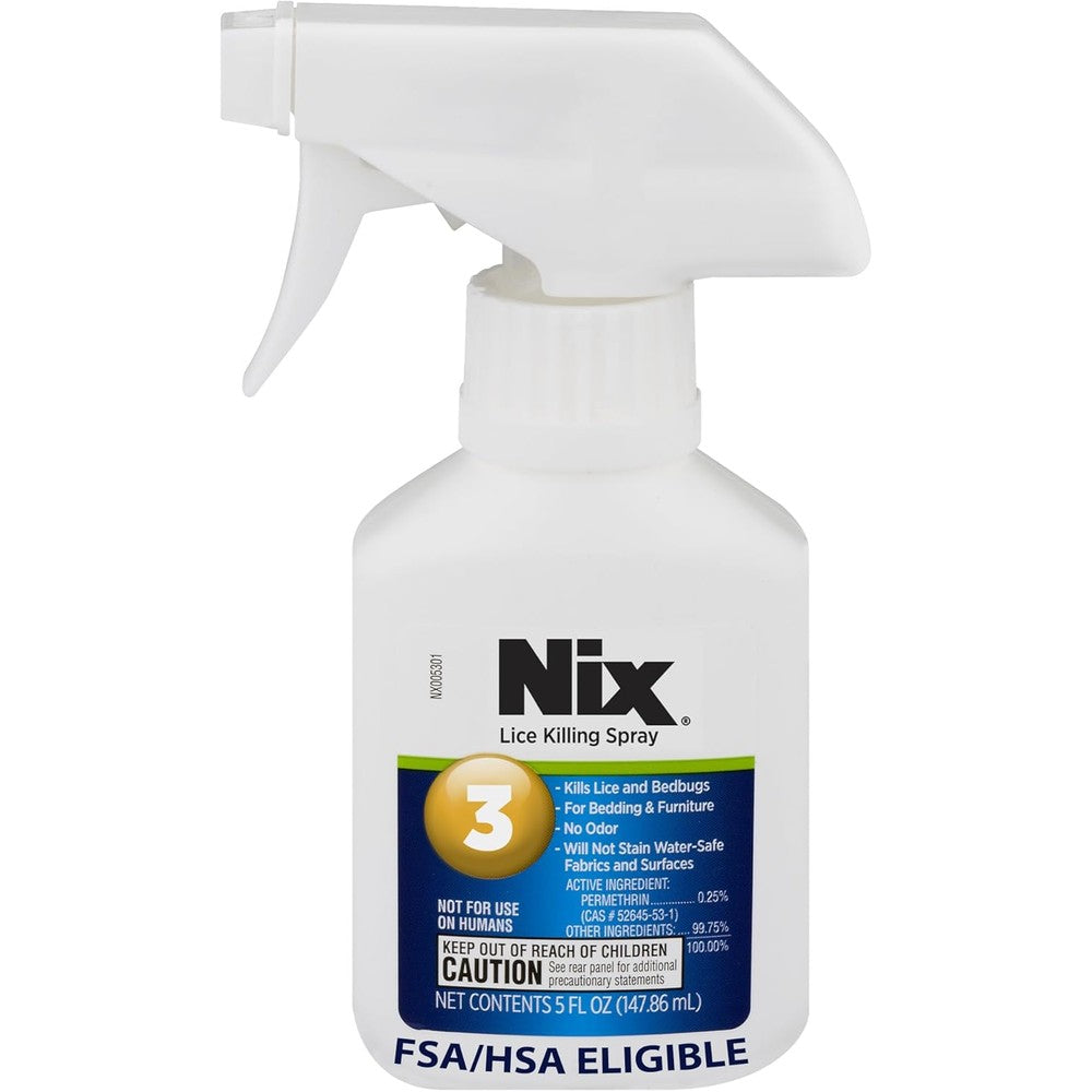 Nix Lice and Bed Bug Spray 5 Fluid Ounce bottle front view