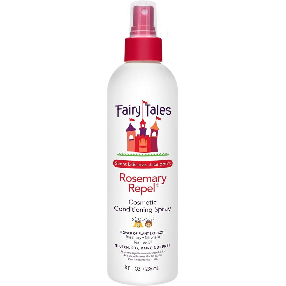 Fairy Tales Rosemary Repel Conditioning Spray front bottle view for kids lice prevention.