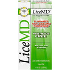 LiceMD Head Lice Treatment 4 Fluid Ounce bottle and comb kit front view