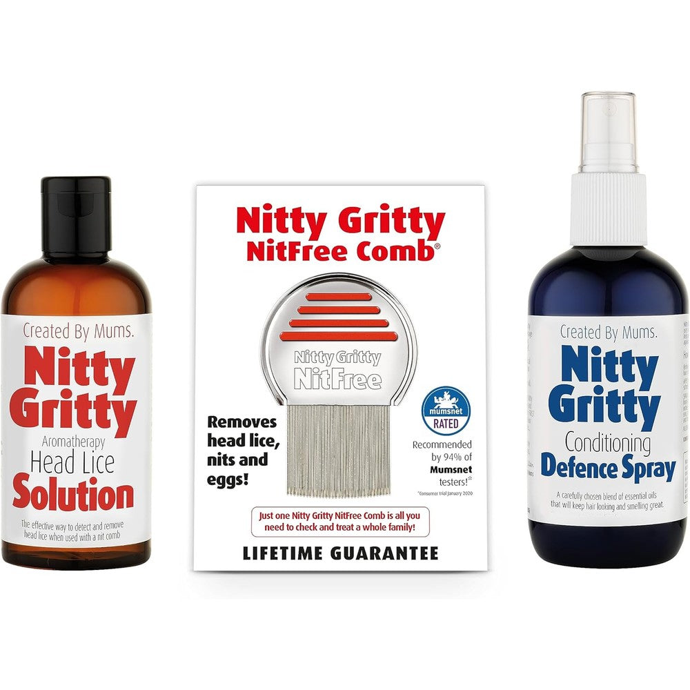 Nitty Gritty Complete Nit Kit front view head lice removal system