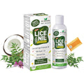 Lice-Nil Natural Head Lice Treatment Oil Kit front view for herbal lice removal.