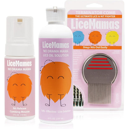 Lice Mamas Ultimate Lice Treatment Kit front view for complete nit removal.