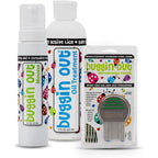 Buggin Out Rapid Care Lice Kit front view showing mousse oil and comb