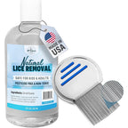 33rd Parallel Soap Co Natural Lice Treatment bottle and comb front view